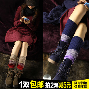 新款袜套女秋冬 韩国堆堆袜女腿套 加厚保暖 护腿袜过膝袜靴套