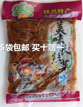 东北特产 锦州小菜 食锦香 美味长丝菜308克 5袋包邮