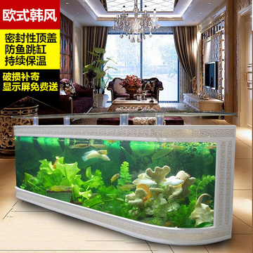欧式电视柜生态鱼缸水族箱客厅鱼缸大型中型创意鱼缸乌龟缸包邮