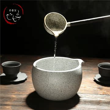 日式粗陶碗泡茶碗 干泡碗 分茶勺茶碗 干泡勺 陶瓷茶具 分茶器