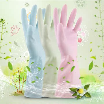 耐用厨房清洁手套橡胶洗碗手套防滑家务手套防水手套洗衣手套防水