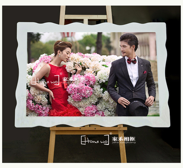 家禾大韩婚纱照片水晶相框挂墙制作欧式创意组合摆台定制画框定做