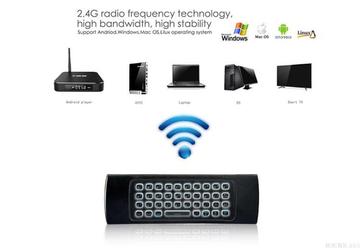 mx3 背光飞鼠2.4G无线键盘安卓机顶盒智能遥控器6轴空中鼠标飞鼠