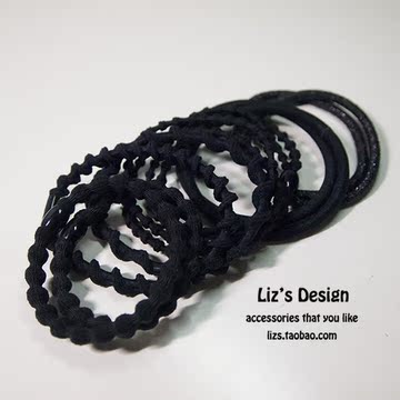 Liz's design 纯黑色实用小发绳