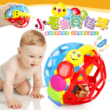 婴儿手抓球 0-1岁早教益智玩具摇铃 3-6-12个月新生宝宝安抚玩具