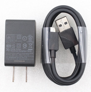 微软5V 1.2A手机USB充电器 1.6米19AWG安卓数据线充电线 套装盒装