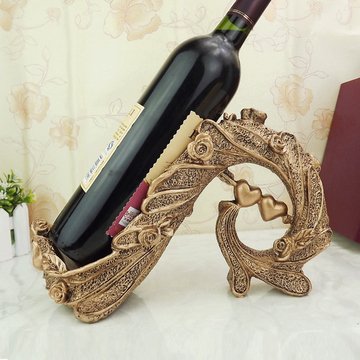 创意欧式红酒架摆件树脂工艺品家居玄关客厅酒柜摆设红葡萄酒托