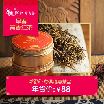 【买一送一】宜兴红茶茶叶 雨前特级富硒小种老茶客 2015新茶春茶