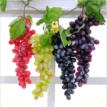 优质PE仿真水果 塑料水果葡萄 85粒葡萄串 厂家直销特价 爆款