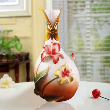 陶瓷工艺品花瓶摆件创意家居摆件装饰品客厅摆设结婚礼物花插花器