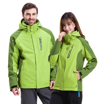 新款情侣款冲锋衣正品两件套 加厚加绒防水户外滑雪服男女登山服