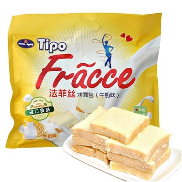 越南进口Tipo面包干 早餐饼干法菲丝烤面包 牛奶味休闲食品 288g