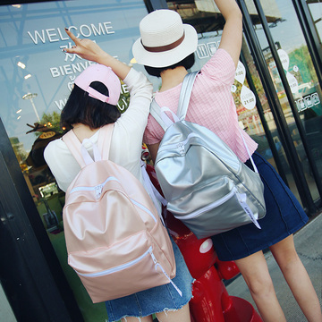 2016新款韩版学院风背包中学生书包时尚简约pu休闲包旅行包女包包