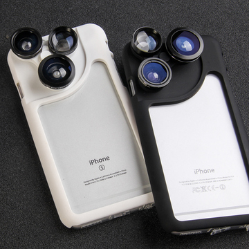 苹果6s手机镜头三合一广角鱼眼微距6plus手机壳拍照摄4.7通用镜头