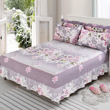 韩版床裙床罩单件床套席梦思保护套防滑床垫套床单1.5m1.8米特价