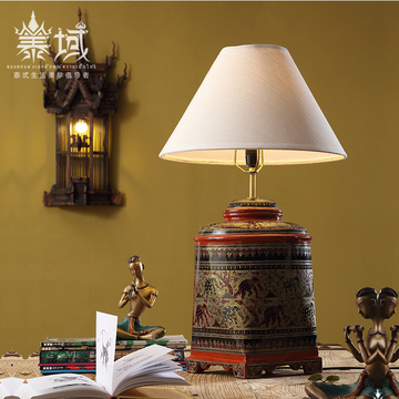 泰域 东南亚风格卧室客厅桌面台灯  泰国泰式灯具灯饰家居装饰品