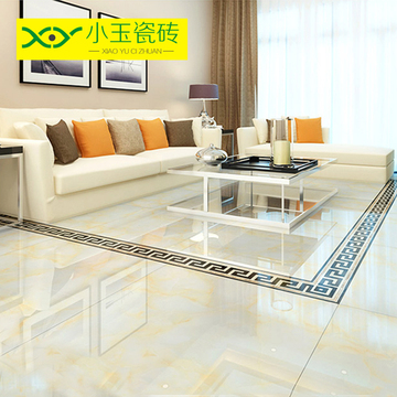 佛山特价瓷砖全抛釉800x800客厅卧室防滑地砖 黄色仿大理石地板砖