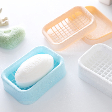 双层肥皂盒 创意沥水香皂盒卫生间香皂盒时尚皂拖 塑料皂盒