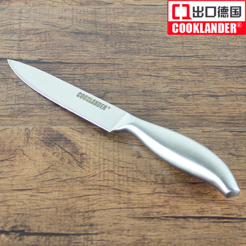 出口德国日本不锈钢水果刀一体成型 3cr13开刃持久锋利钛金高碳刀
