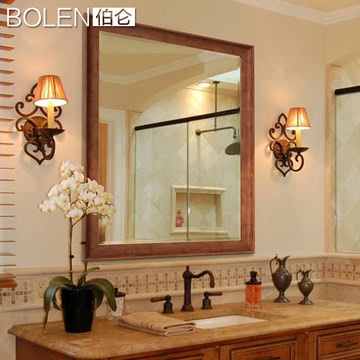 BOLEN镜子壁挂浴室镜子卫生间镜子壁挂浴室镜挂镜 厕所镜子壁挂