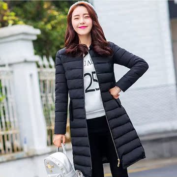 2016冬季新品女装 韩版中长款棉衣女 加厚棉袄棉服上衣外套潮