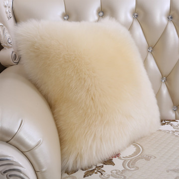 纯羊毛欧式抱枕 沙发抱枕含芯腰枕办公室枕床头靠枕毛靠垫 汽车