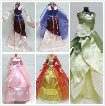30cm12关节换装6分洋娃娃可穿衣服裙子套装花木兰皇后礼服公主裙