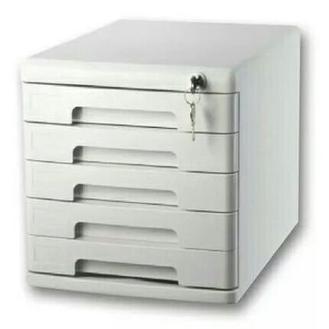 大连得力9778硬质塑料五层文件柜带锁资料柜收纳柜整理柜