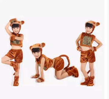儿童小猴子演出服装 小猴子表演服儿童动物表演服猴子捞月演出服