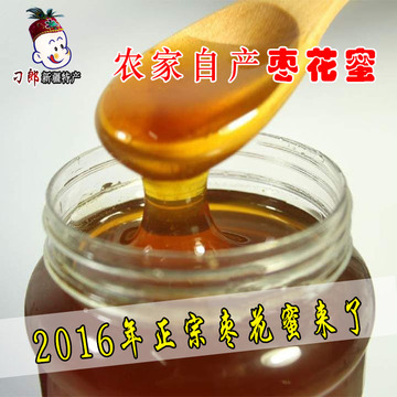 新蜜 新疆野生天然红枣花蜂蜜农家自产土蜂蜜非百花蜜杨槐蜜500g
