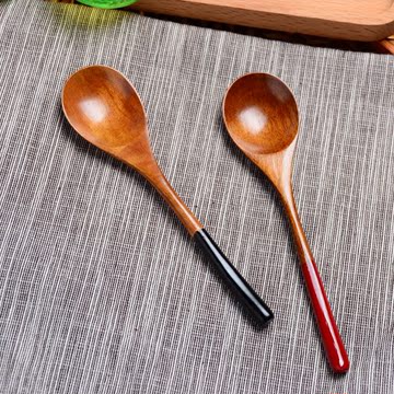 日式木勺情侣勺子套装 原木环保勺子汤勺饭勺老匠人手工勺子包邮