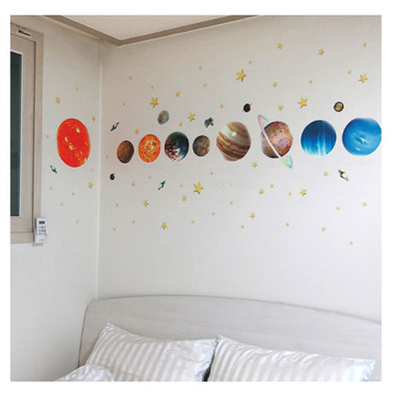 夜光宇宙星球星星墙贴/太阳 银河系/瓷砖贴纸/天花板贴画纸/21201