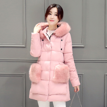 2016冬装新款少女棉服风衣外套韩版修身青少年加厚棉衣学院风大衣