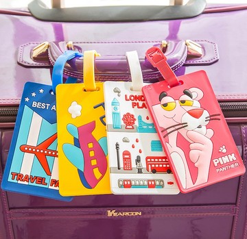 出国旅游必备韩国创意卡通旅行箱行李牌标签 行李托运牌挂牌吊牌