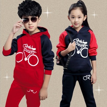 童装2016秋装新款儿童套装男童女童衣服春秋款套装韩版运动两件套