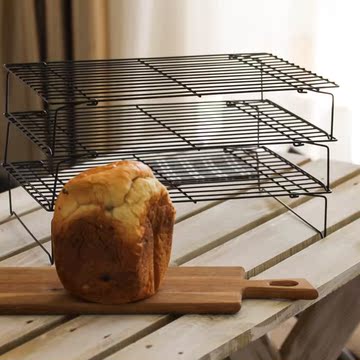 包邮三层可折叠蛋糕面包饼干冷却架 晾晒网 曲奇饼干架 烘焙工具