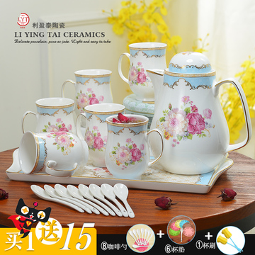 欧式陶瓷冷水壶水具套装杯子家用大容量花茶具凉水壶果汁壶耐高温
