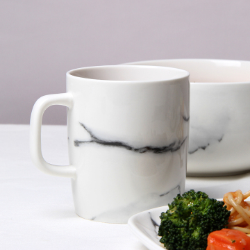 大理石纹马克杯子喝水杯牛奶杯咖啡杯早餐杯办公室杯子创意陶瓷杯