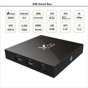 x96 tv box ott kodi 2g16g s905x 机顶盒 高清电视盒 网络播放器