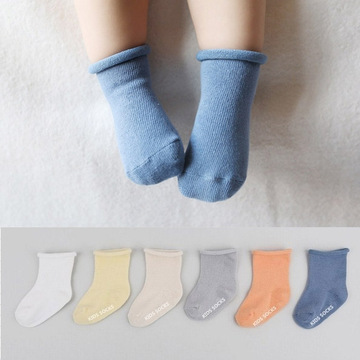 宝宝袜子春秋婴儿袜纯棉松口袜地板袜儿童袜子带防滑颗粒0-5岁