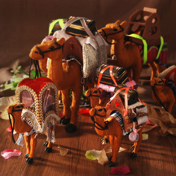 凤鸣仿真骆驼小动物摆件 沙漠沙盘游戏丝绸之路道具创意工艺品