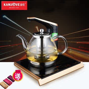金灶耐热玻璃茶壶大号加厚耐高温家用透明过滤 泡茶器不锈钢茶具