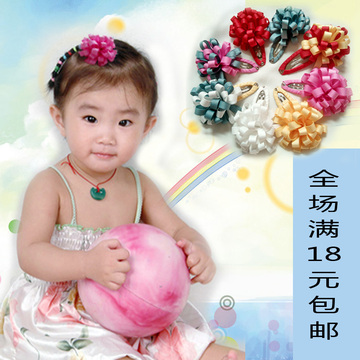 韩版儿童花朵头饰可爱边夹刘海顶夹小孩发夹发饰女宝宝发带饰品