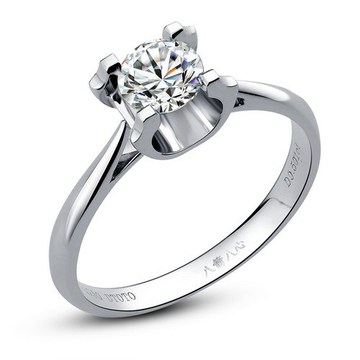 【迪赞钻石】简爱 18K金钻石戒指50分显钻女戒钻戒定制款式